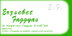 erzsebet faggyas business card